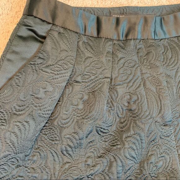 ZARA black quilted fabric dress shorts Sz S - Picture 4 of 9